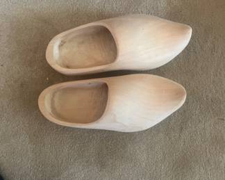 Hand carved wooden shoes
