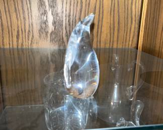 Steuben art glass penguin