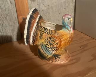 Ceramic turkey planter