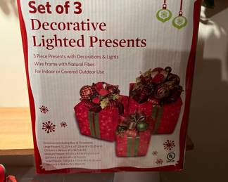 Lighted Christmas packages