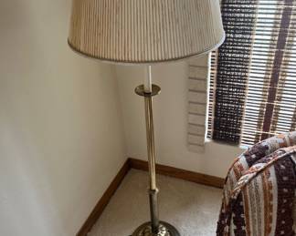MCM rare brass candlestick floor lamp