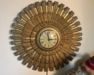 MCM starburst wall clock