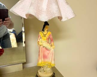 Porcelain doll lamp
