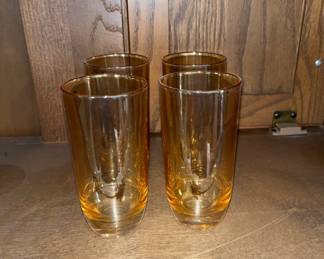Vintage gold drinkware