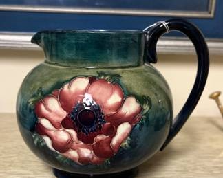 Moorcraft cobalt blue pitcher Iris… Orchid