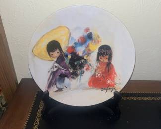 Vintage DeGrazia Limited Ed "CHILDRENS SERIES"  "FLORAL BOUQUET"