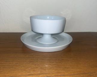 Set of six plate and bowl