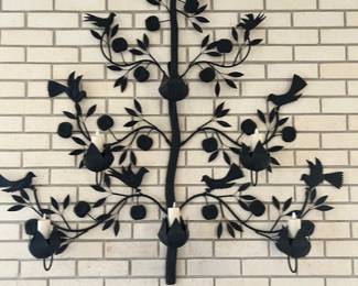 MC M black metal candle holder