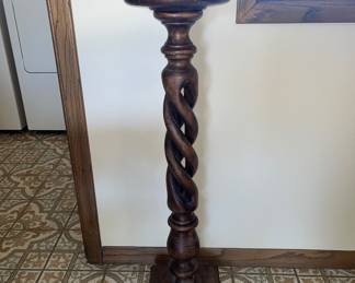 Open barley twist wooden  pedestal