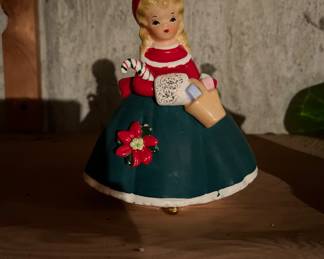 Vintage porcelain Christmas girl