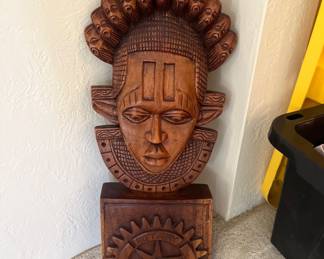 Hand carved Nigerian hanging art