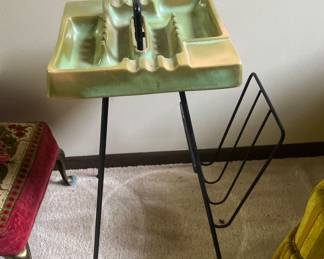Frankoma ashtray with magazine rack