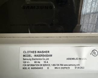 Detail on washer