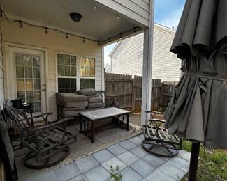 Patio furniture and grill 