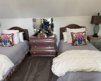 Vintage chest with peacocks