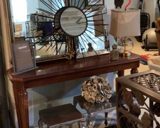 Sunburst mirror and home decor