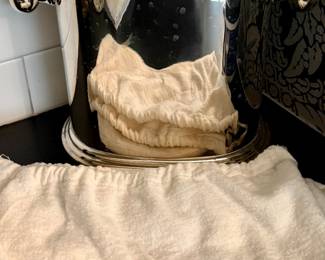 Pottery Barn Ice Bucket with Dust Cover