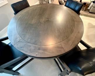 California House Poker/Game Table with 4 Roller Chairs