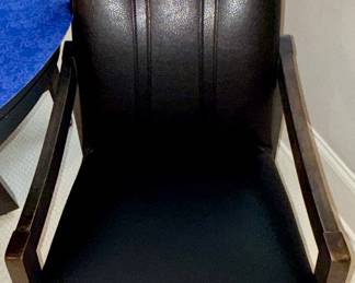 California House Poker/Game Table with 4 Roller Chairs