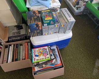books, science kits