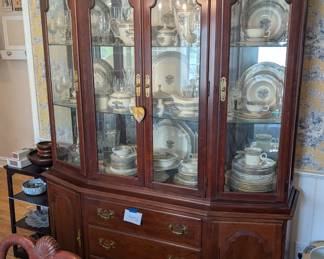 Lenox Autumn china, china cabinet