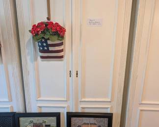patriotic floral hanging, wall art