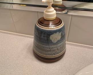 Handcrafted Stoneware Soap Dispenser