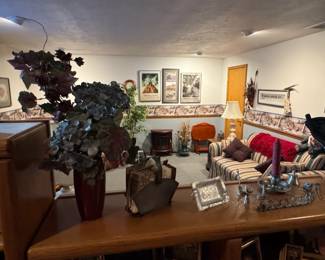 Vintage Metal Ashtray with Figural Relief