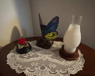 Stained Glass Butterfly Lamp