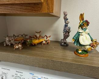 Fitz and Floyd Easter Bunny Figurines Lot