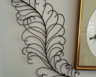 Wrought Iron Feather Wall Decor