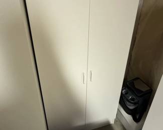 White Double Door Storage Cabinet