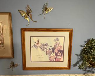 Joni Eareckson Tada Butterfly Framed Print with Metal Butterflies