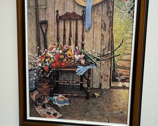 Norman Rockwell Spring Flowers Print