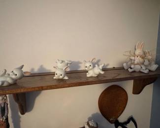 HOMCO Ceramic Bunny Figurines