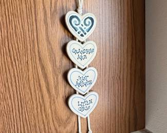 Grandmas Are Just Antique Little Girls Heart Wall Hanging