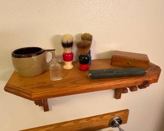 Vintage Shaving Brush Set with Accessories