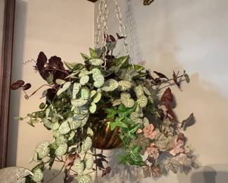 Artificial Variegated String of Hearts Hanging Plant Arrangement