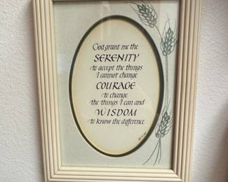 Serenity Prayer Framed Art Print