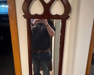 Gothic Arch Heart Motif Decorative Mirror