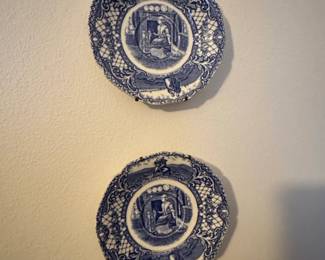 Liberty Blue Betsy Ross Historical Scenes Plates