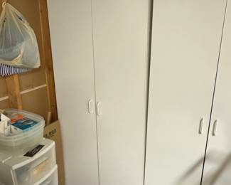 White Double Door Storage Cabinets
