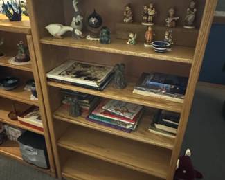 Wooden Bookshelf with Decorative Items