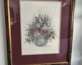 Floral Still Life Watercolor Painting by T. Michael