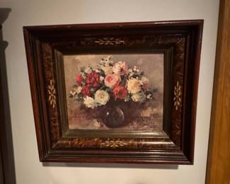 Floral Still Life Painting by P. Demarion