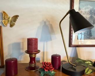 Vintage Adjustable Desk Lamp with Conical Shade