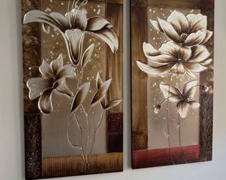 Floral Metal Wall Art Set