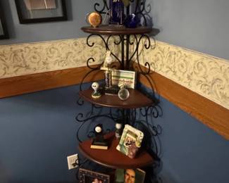 Wrought Iron Bakers Rack Corner Shelf