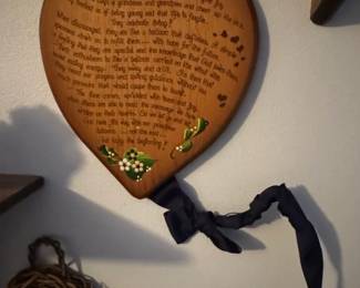 Wooden Balloon Inspirational Wall Plaque with Poem