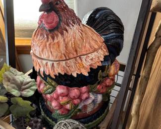 Fitz and Floyd Country Road Rooster Cookie Jar